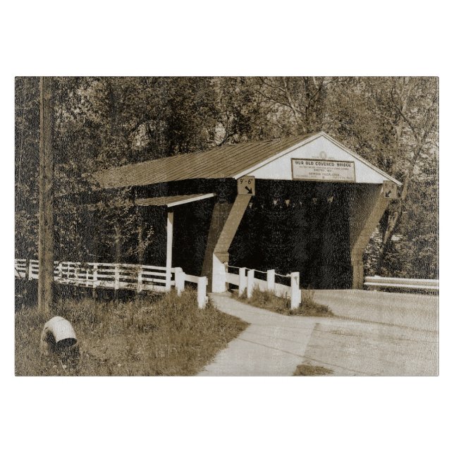 Covered Bridge Cutting Board (Front)