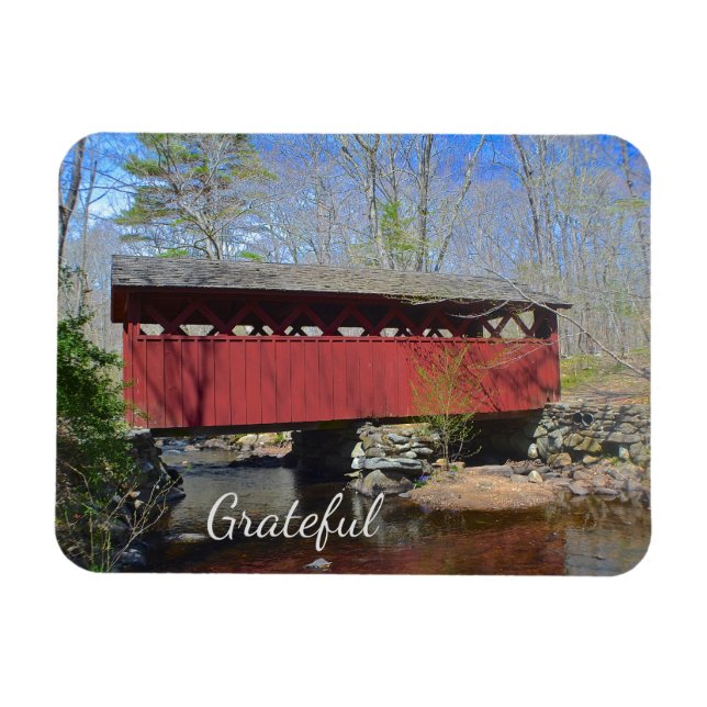 Covered Bridge Gratitude Magnet (Horizontal)