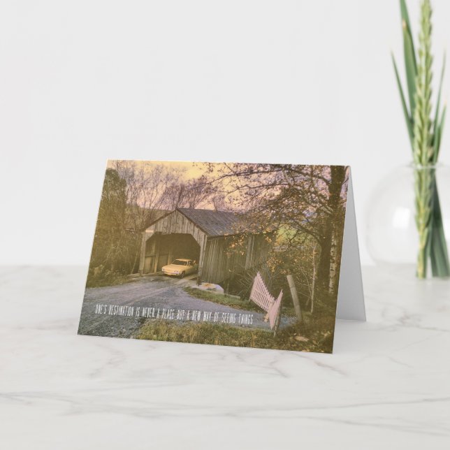 COVERED BRIDGE Greeting Card (Front)