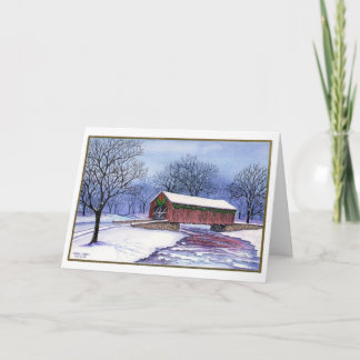 Covered Bridge Holiday Card