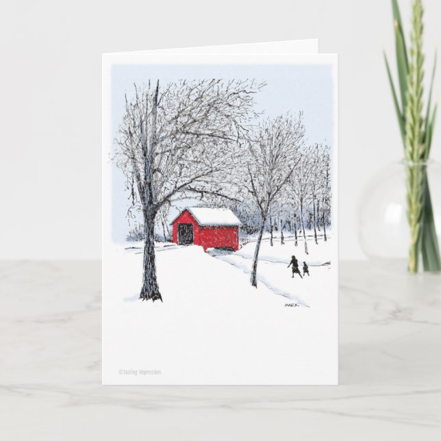 Covered Bridge Holiday Card (Front)