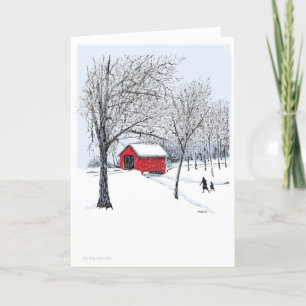 Covered Bridge Holiday Card