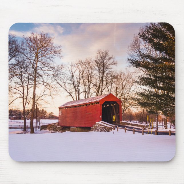 Covered Bridge in Frederick County Maryland Mouse Mat (Front)