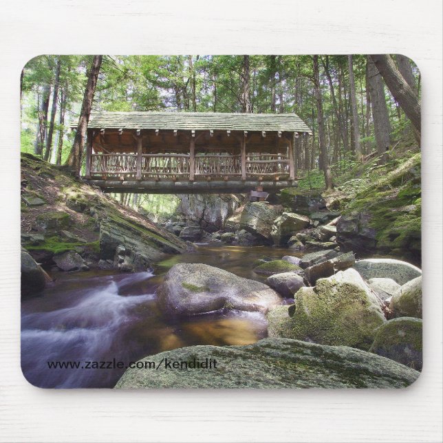 Covered Bridge in the Adirondacks Mouse Mat (Front)