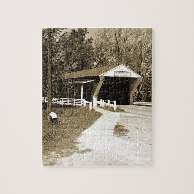 Covered Bridge Jigsaw Puzzle (Vertical)