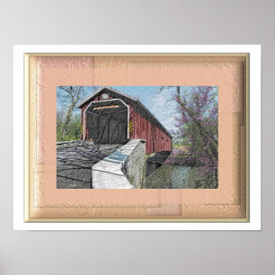 Covered Bridge - Lancaster PA - art print