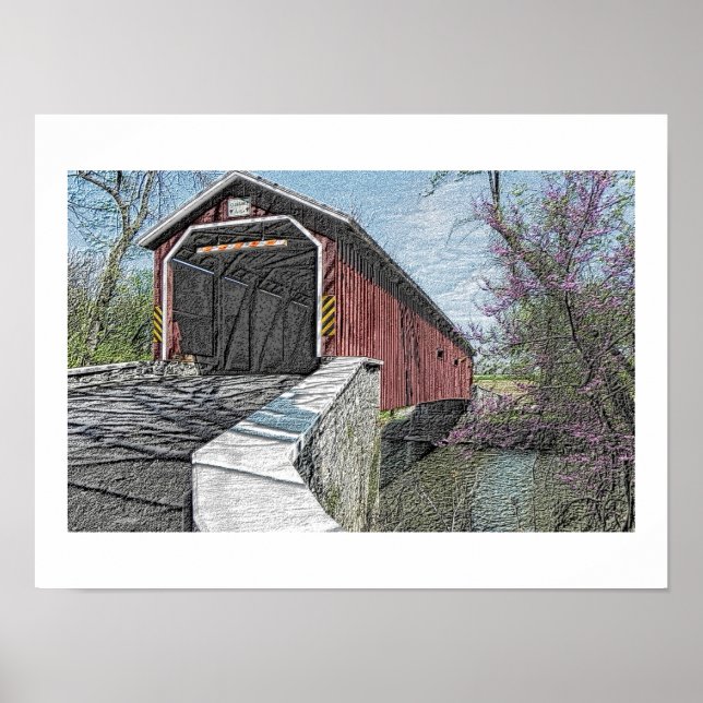 Covered Bridge - Lancaster, PA - print (Front)