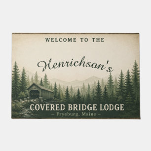 Covered Bridge Lodge Fryeburg Maine Personalised Doormat