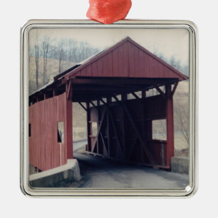 Covered Bridge Metal Tree Decoration