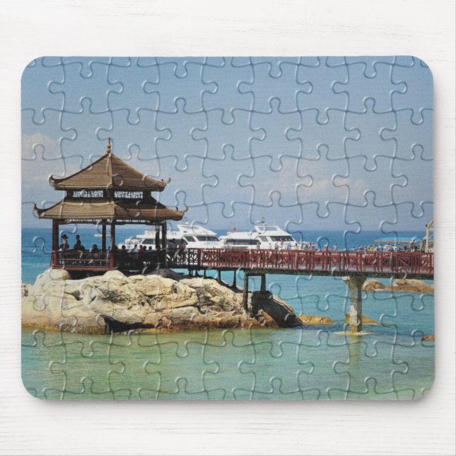 Covered bridge, seaside mouse mat (Front)