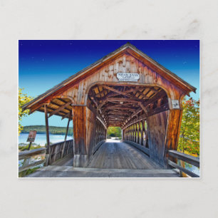 Covered Bridge   Squam River Bridge, Ashland, NH Postcard