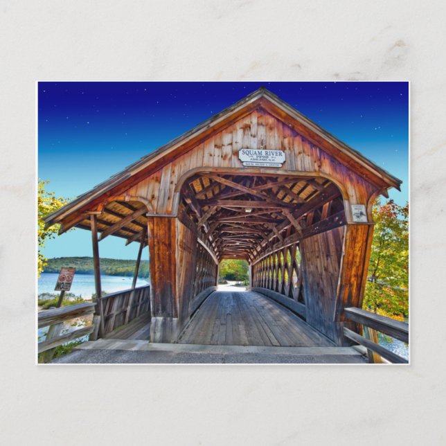 Covered Bridge | Squam River Bridge, Ashland, NH Postcard (Front)