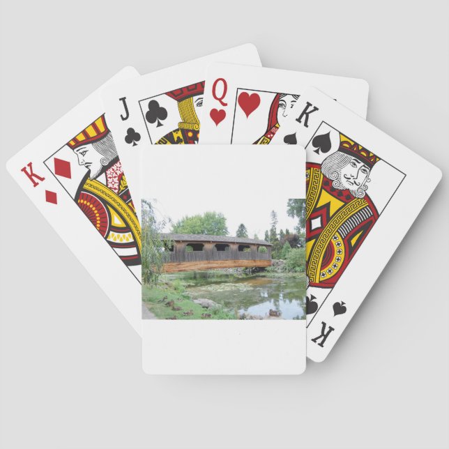 Covered Bridge Summer Playing Cards (Back)