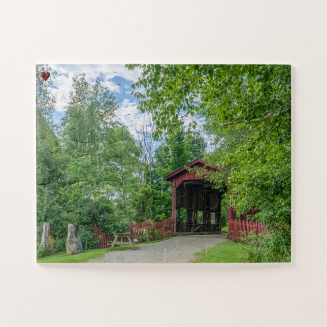 Covered Bridge Vermont Jigsaw Puzzle (Horizontal)