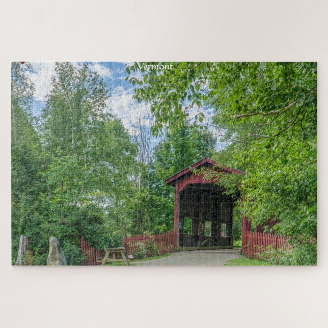 Covered Bridge Vermont Jigsaw Puzzle (Horizontal)