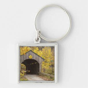 Covered bridge, Vermont, USA 2 Key Ring