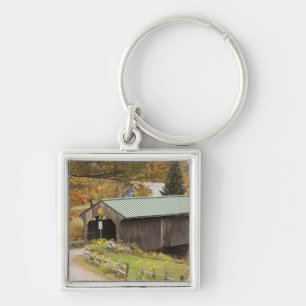 Covered bridge, Vermont, USA Key Ring