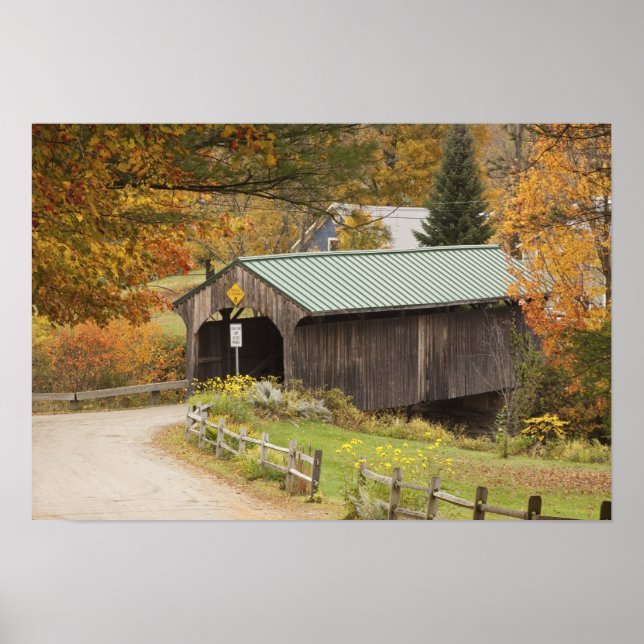 Covered bridge, Vermont, USA Poster (Front)