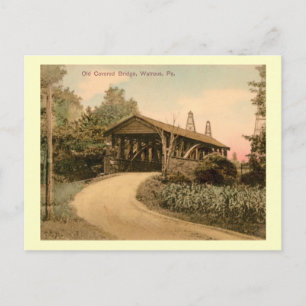 Covered Bridge, Watrous, Pennsylvania Vintage Postcard