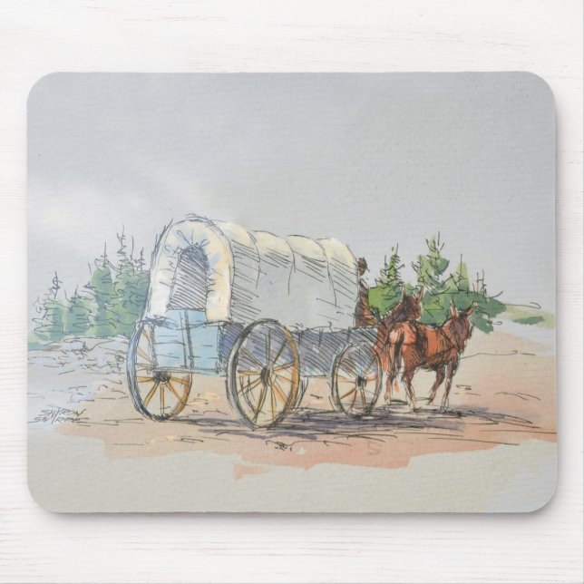 COVERED WAGON by SHARON SHARPE Mouse Mat (Front)