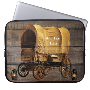 Covered Wagon Coal oil Lamps Western Laptop Sleeve