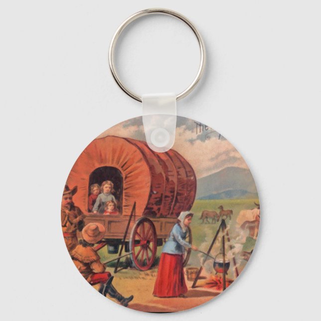 Covered Wagon Key Ring (Front)