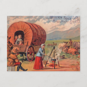 Covered Wagon Postcard