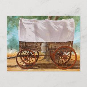 Covered Wagon Postcard