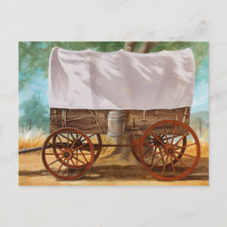 Covered Wagon Postcard