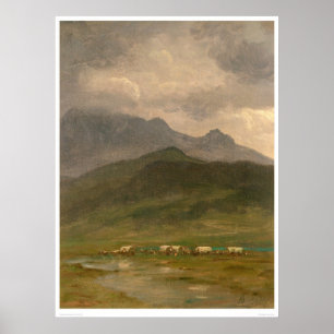 Covered Wagons by Bierstadt (0101A) Poster
