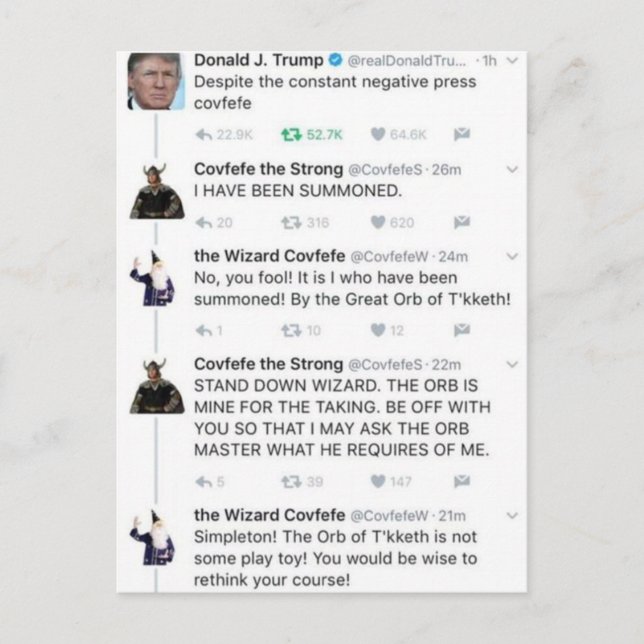 Covfefe Postcard (Front)