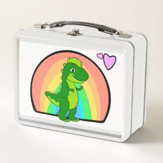 Covi the dinosaur, rainbow NHS lunchbox