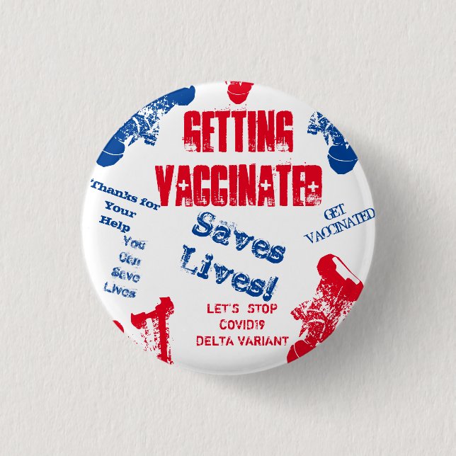 COVID19   3 CM ROUND BADGE (Front)