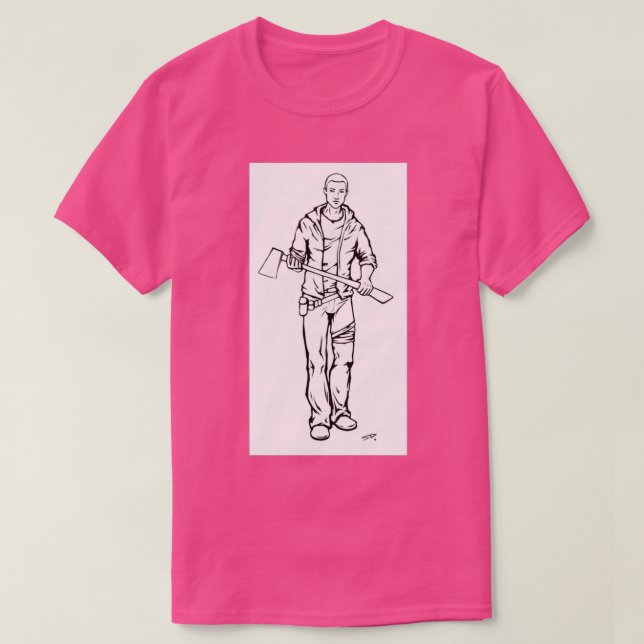 covid19 survivor coronavirus axe T-Shirt (Design Front)