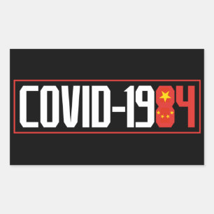 COVID-1984 RECTANGULAR STICKER