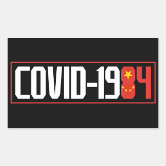 COVID-1984 RECTANGULAR STICKER
