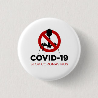 COVID-19 3 CM ROUND BADGE