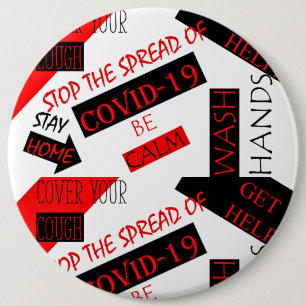 COVID-19 6 CM ROUND BADGE