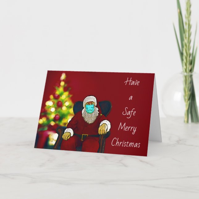 Covid-19 Christmas Card with Santa (Front)
