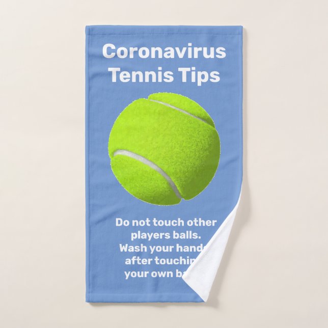 Covid-19 Coronavirus Tennis Tips Hand Towel (Hand Towel)