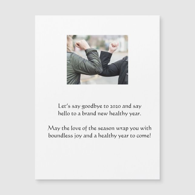 Covid 19 Elbow Bump Holiday Greeting Card (Front)