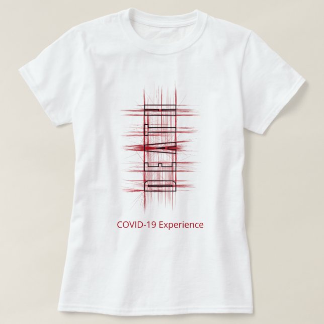 COVID-19 Experience, Death, Virus, Red & Black T-Shirt (Design Front)