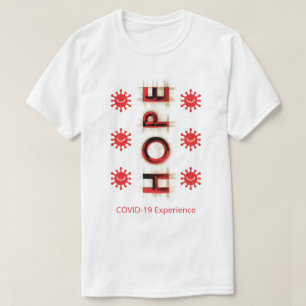 COVID-19 Experience - Hope, Smiling Viruses, Red T-Shirt