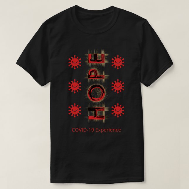 COVID-19 Experience - Hope, Viruses Smiling, Red T-Shirt (Design Front)