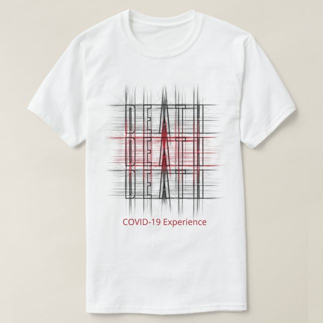 COVID-19 Experience, Pandemic, Death, Red & Black T-Shirt (Design Front)