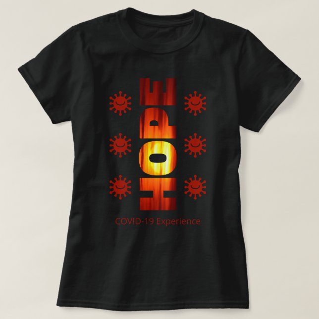 COVID-19 Experience - Sunset Hope, Viruses Smiling T-Shirt (Design Front)