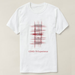 COVID-19 Experience, Virus, Death, Red & Black T-Shirt