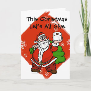 COVID-19 Funny Toilet Paper Gift Christmas Card