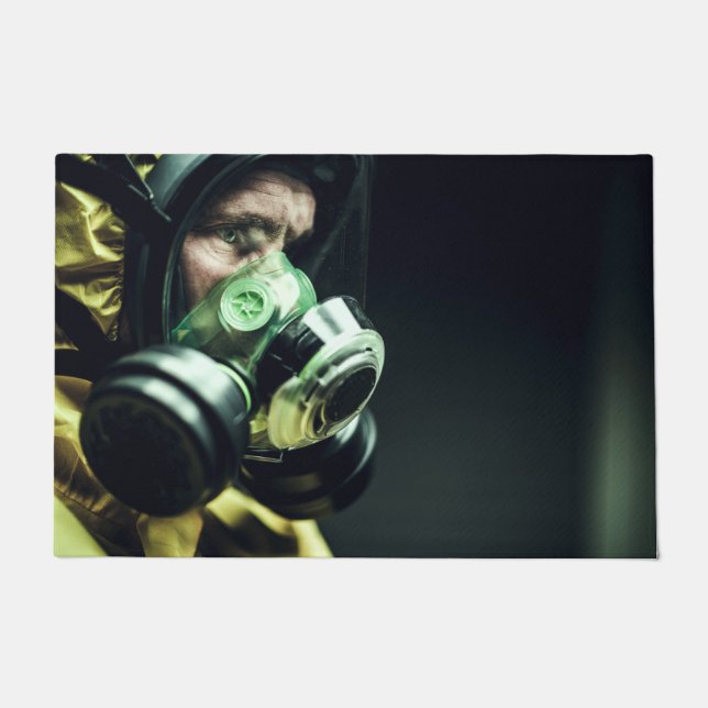 Covid 19 Gas Mask Floor Mat (Front)