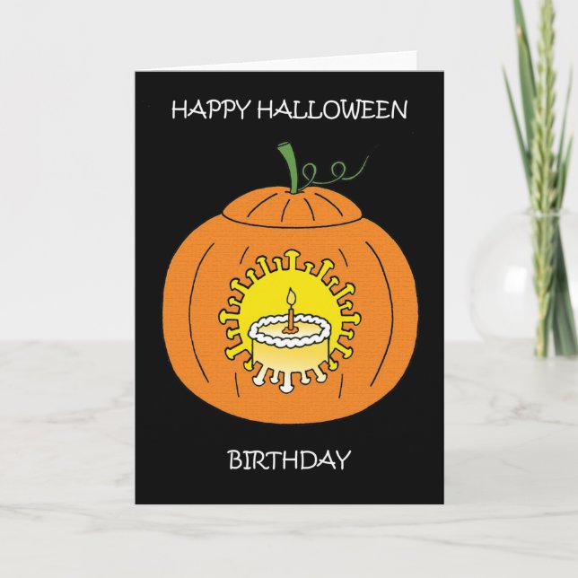 Covid 19 Halloween Birthday  Card (Front)